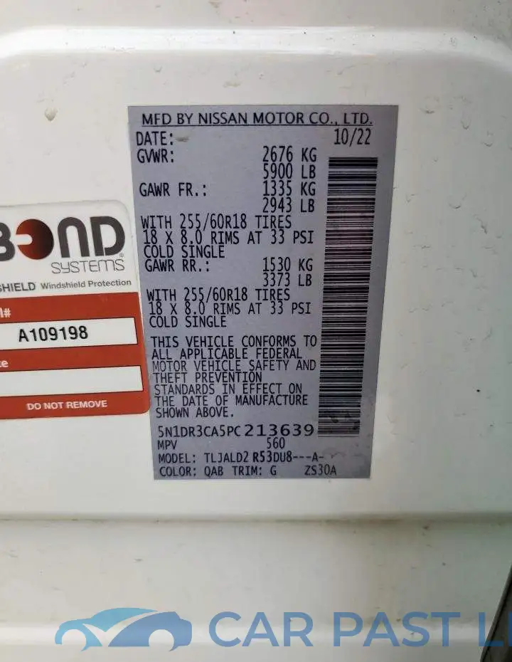 5N1DR3CA5PC213639# 13