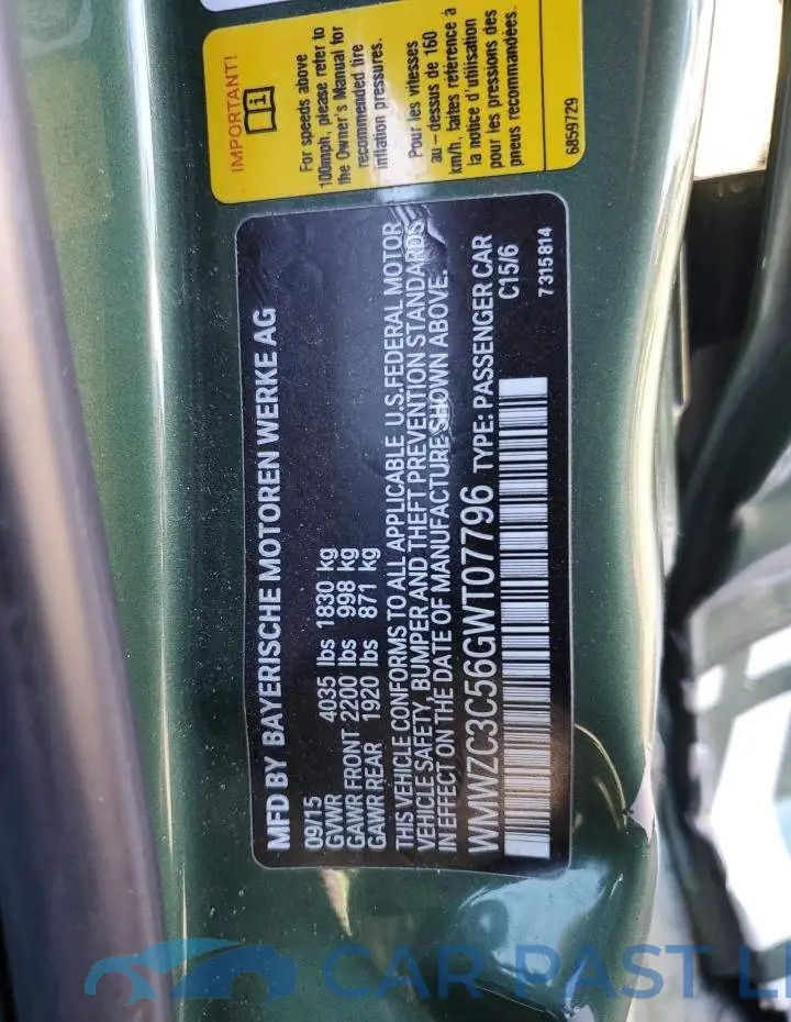 WMWZC3C56GWT07796# 12