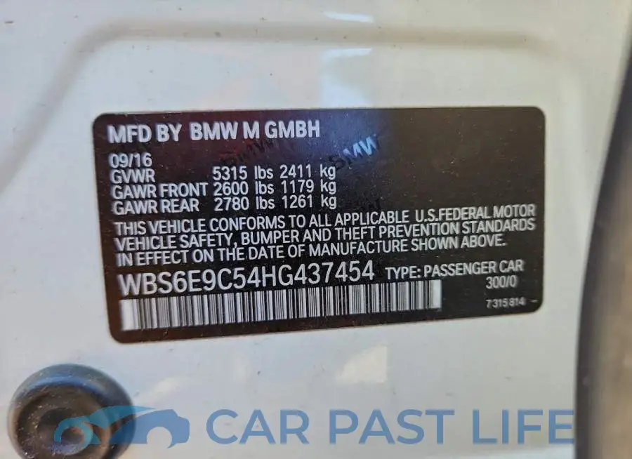 WBS6E9C54HG437454# 12