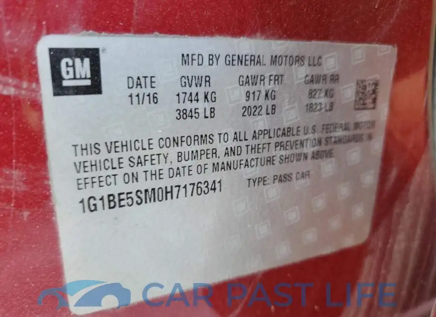 1G1BE5SM0H7176341# 13