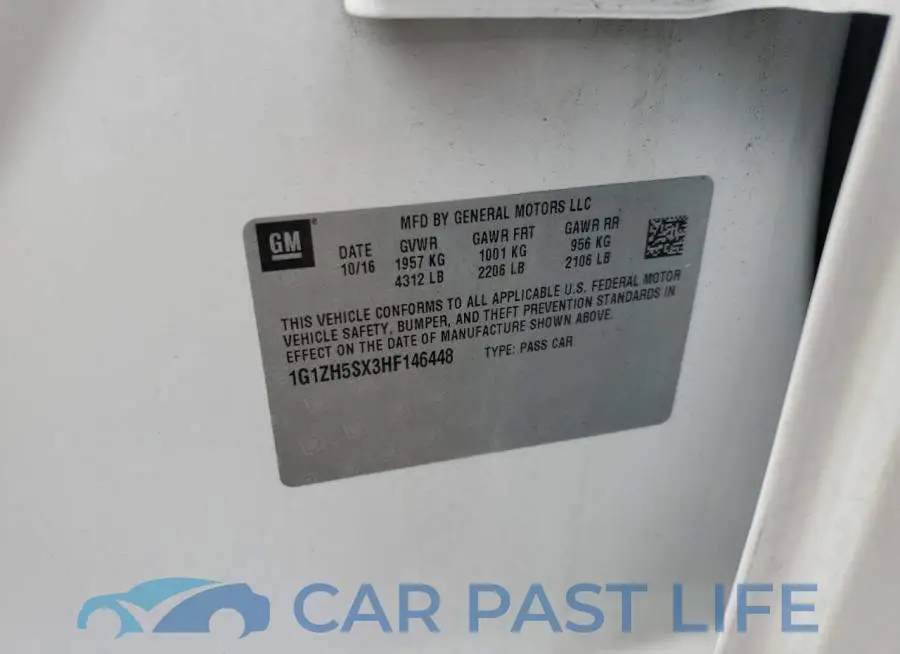 1G1ZH5SX3HF146448# 12