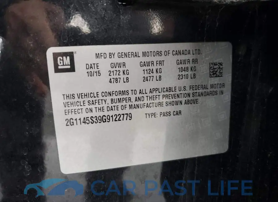2G1145S39G9122779# 12