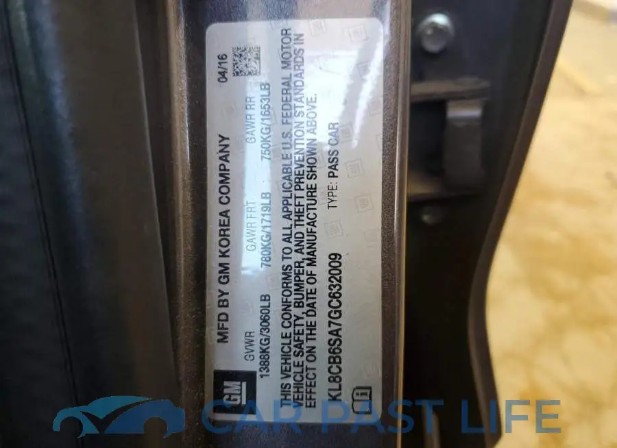 KL8CB6SA7GC632009# 12
