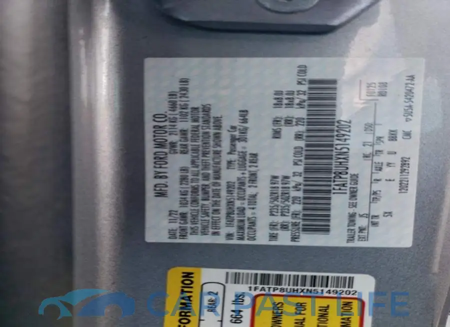 1FATP8UHXN5149202# 12