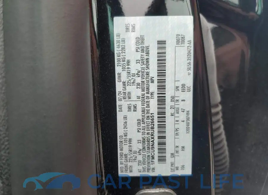 1FMCU9NAXRUB26651# 14