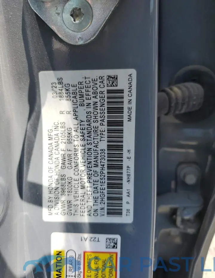 2HGFE1E52PH473038# 13
