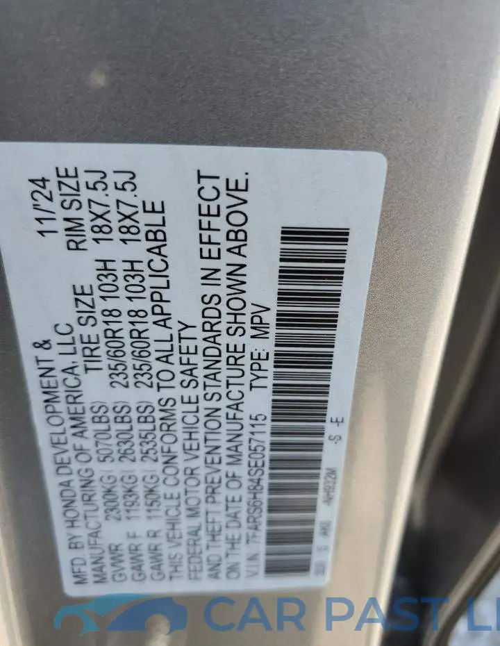 7FARS6H84SE057115# 12