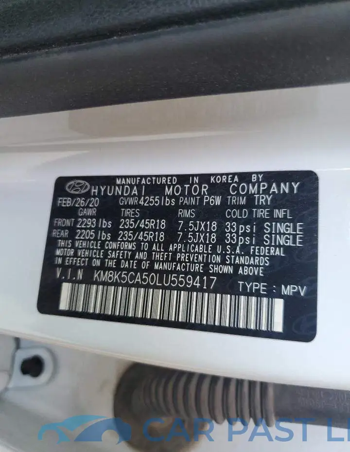 KM8K5CA50LU559417# 13