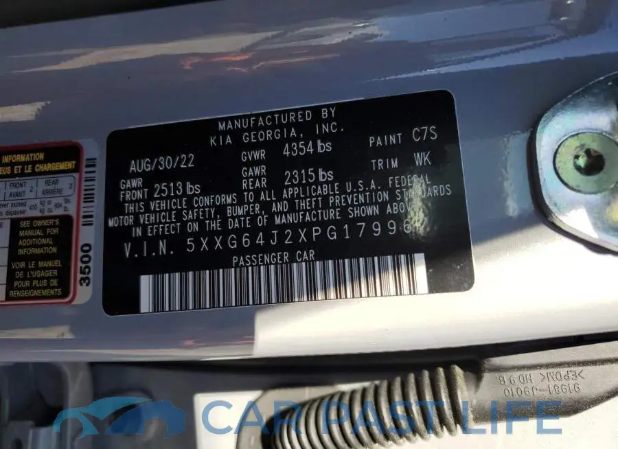5XXG64J2XPG179967# 13