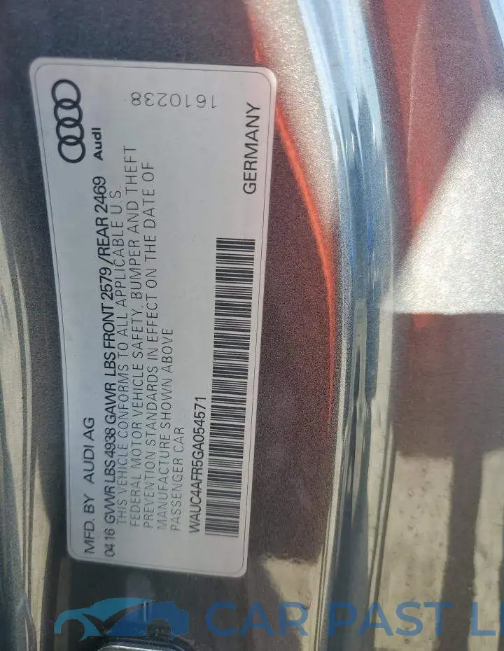 WAUC4AFR5GA054571# 12