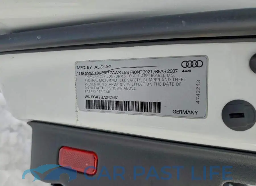 WAUDFAF23LN042567# 13