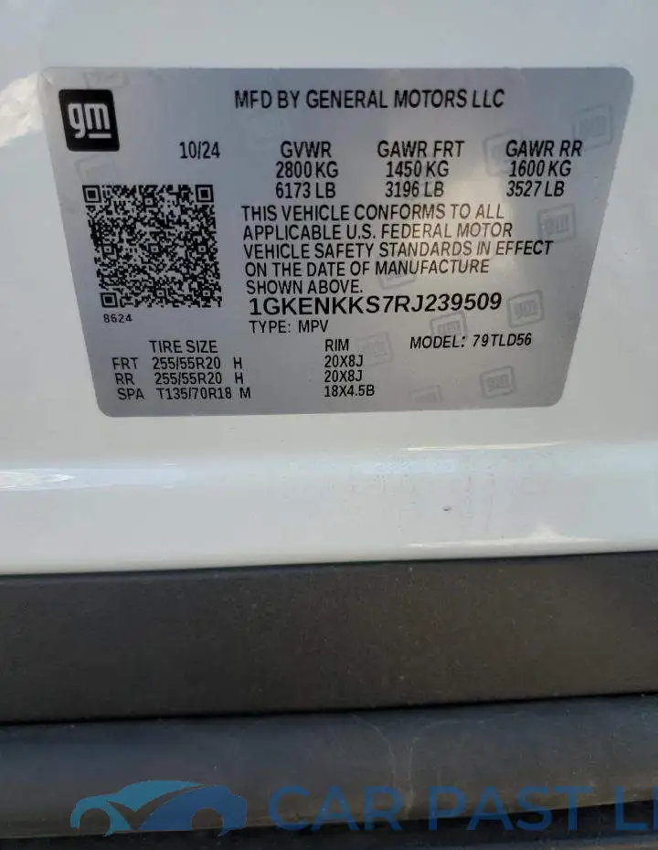 1GKENKKS7RJ239509# 13