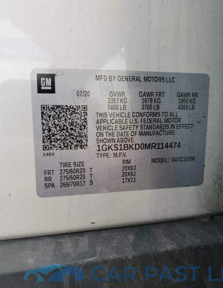 1GKS1BKD0MR114474# 14