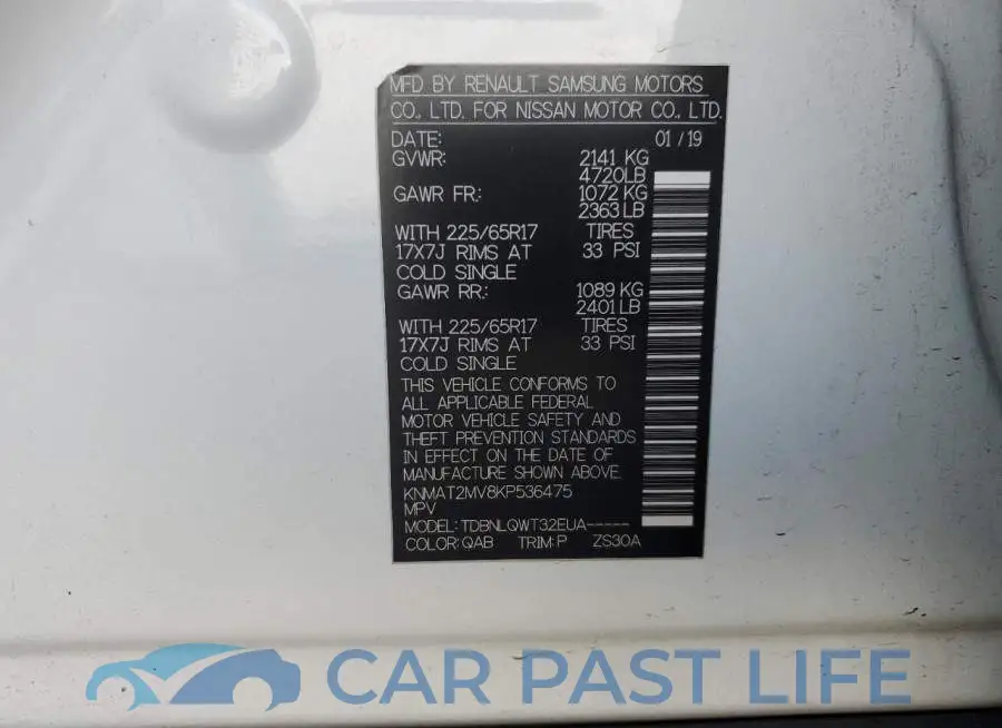 KNMAT2MV8KP536475# 13