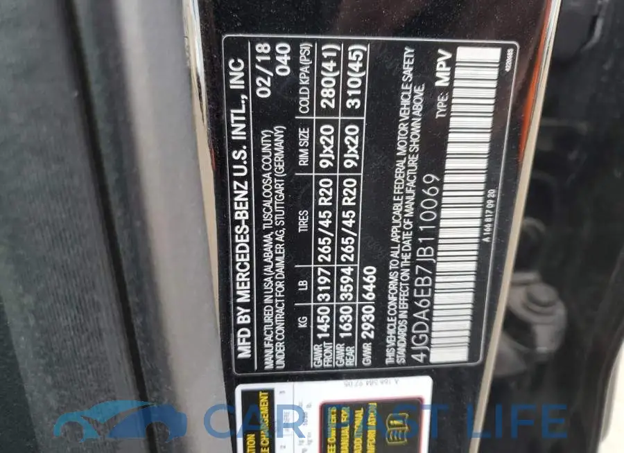 4JGDA6EB7JB110069# 12