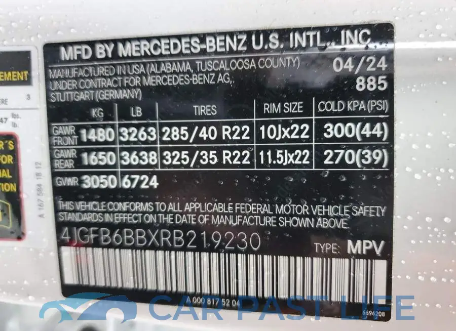 4JGFB6BBXRB219230# 13