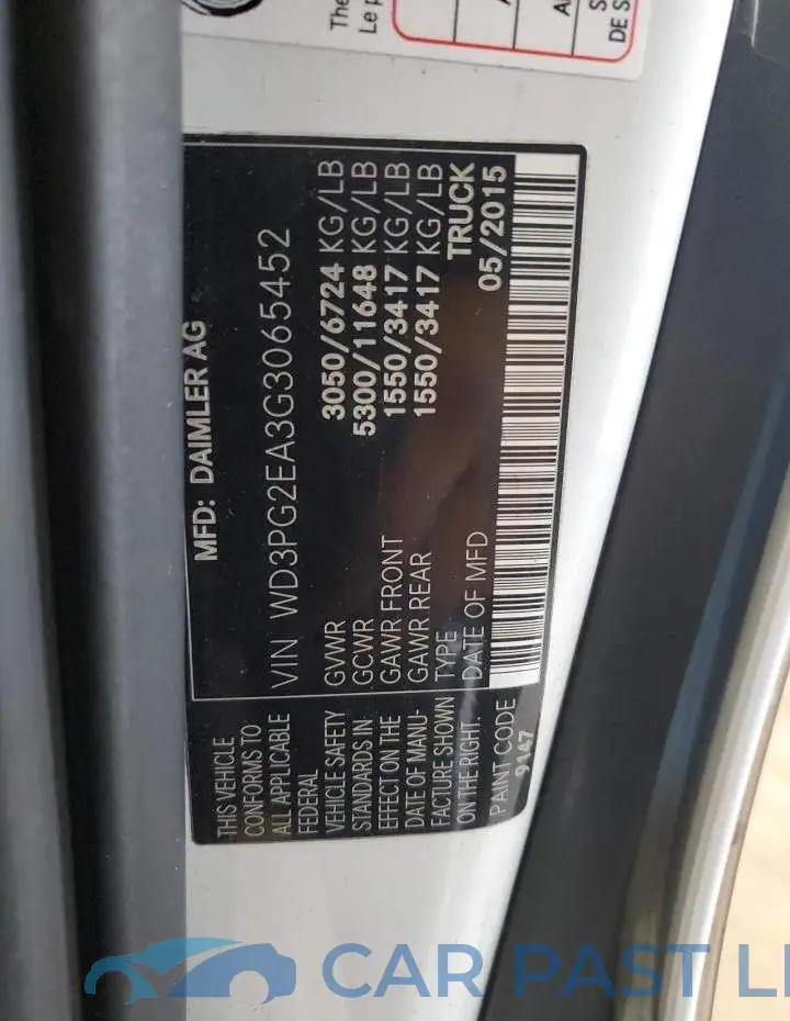 WD3PG2EA3G3065452# 13