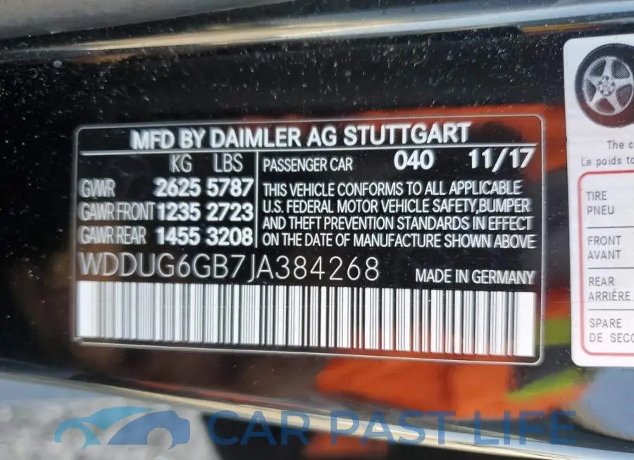 WDDUG6GB7JA384268# 12