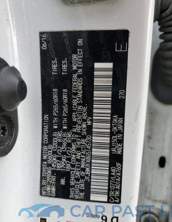 JTJBM7FX8G5145730# 13
