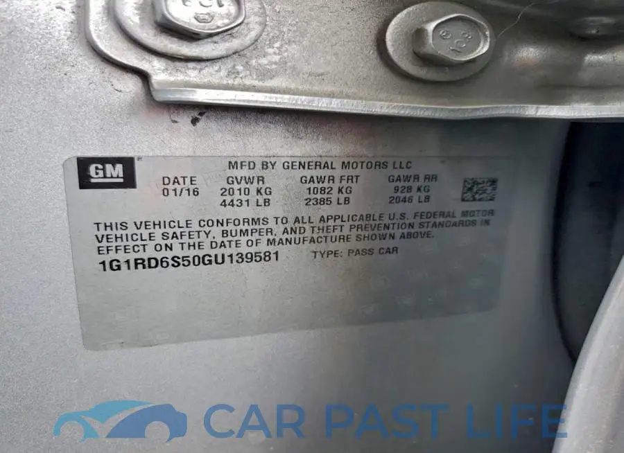 1G1RD6S50GU139581# 12