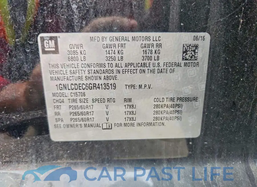 1GNLCDEC6GR413519# 13