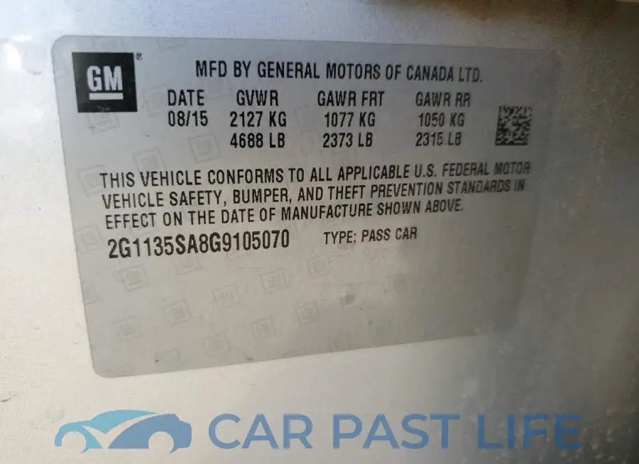 2G1135SA8G9105070# 12