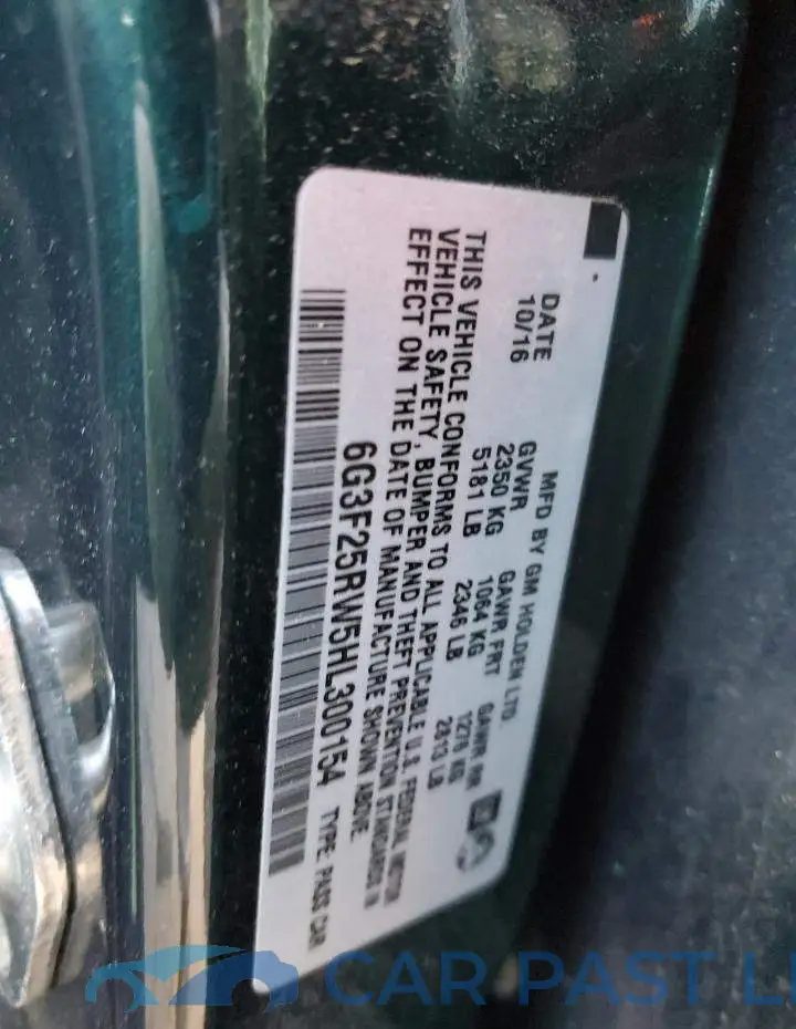 6G3F25RW5HL300154# 12