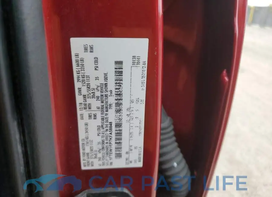 1FTEW1EP7KFA58848# 12