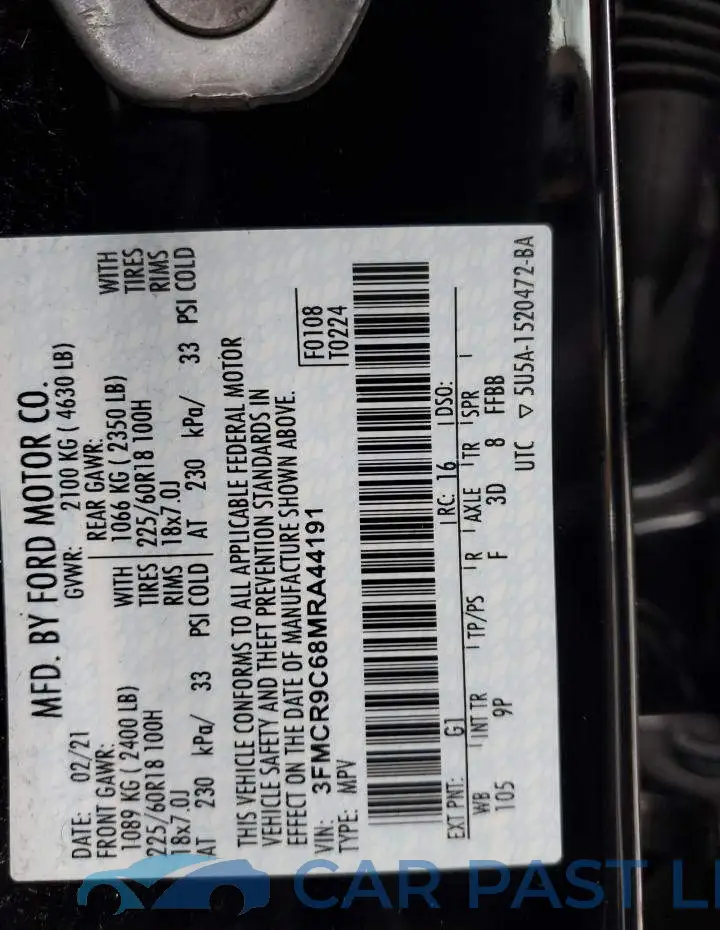 3FMCR9C68MRA44191# 12