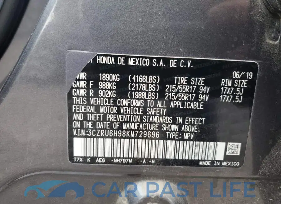 3CZRU6H98KM729696# 14