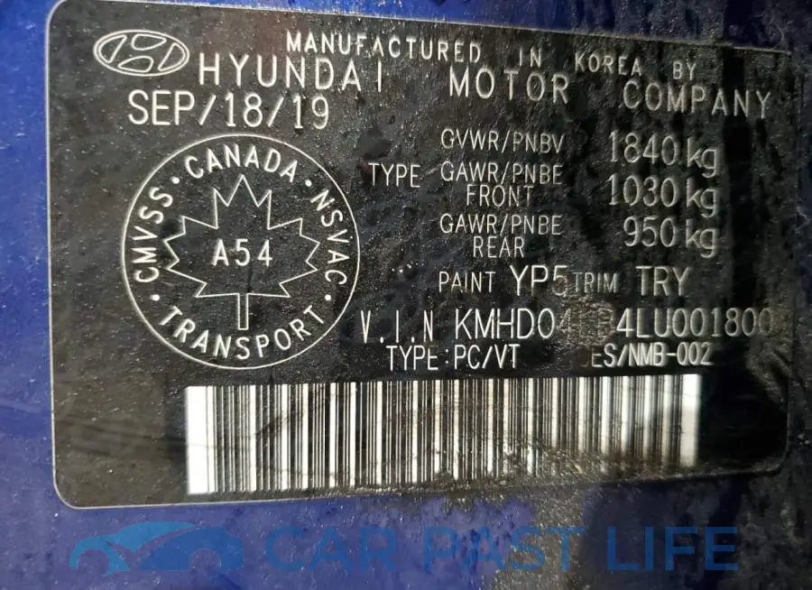 KMHD04LB4LU001800# 12