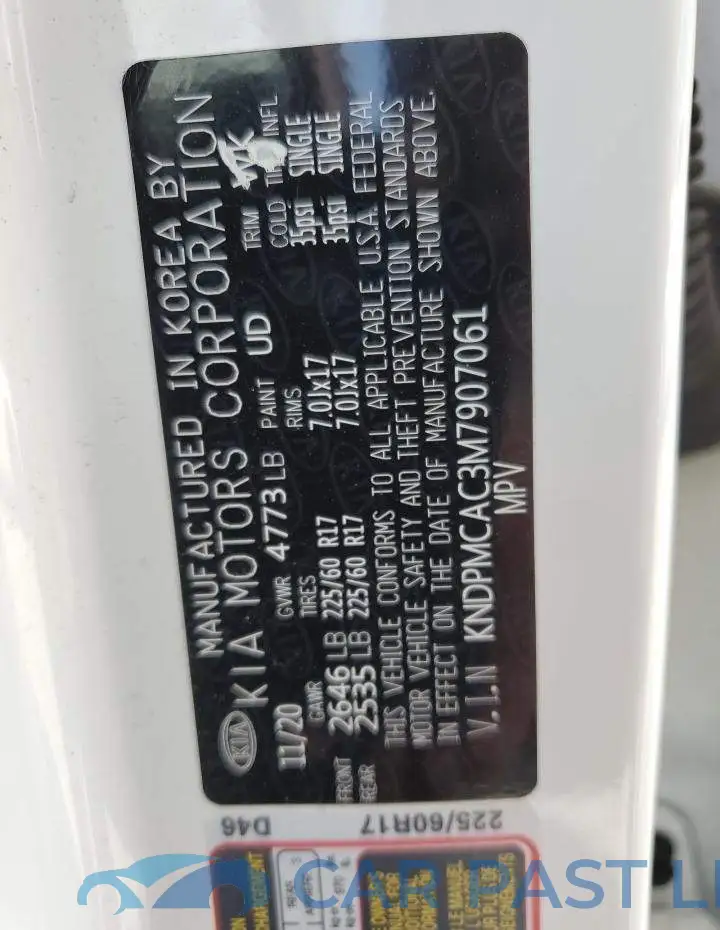 KNDPMCAC3M7907061# 13