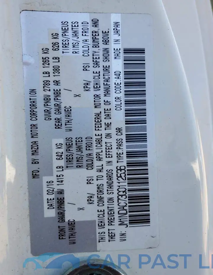 JM1NDAC73G0112536# 13
