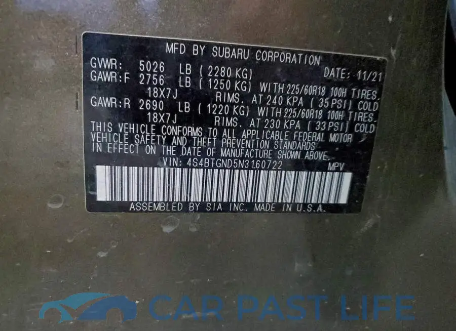 4S4BTGND5N3160722# 13
