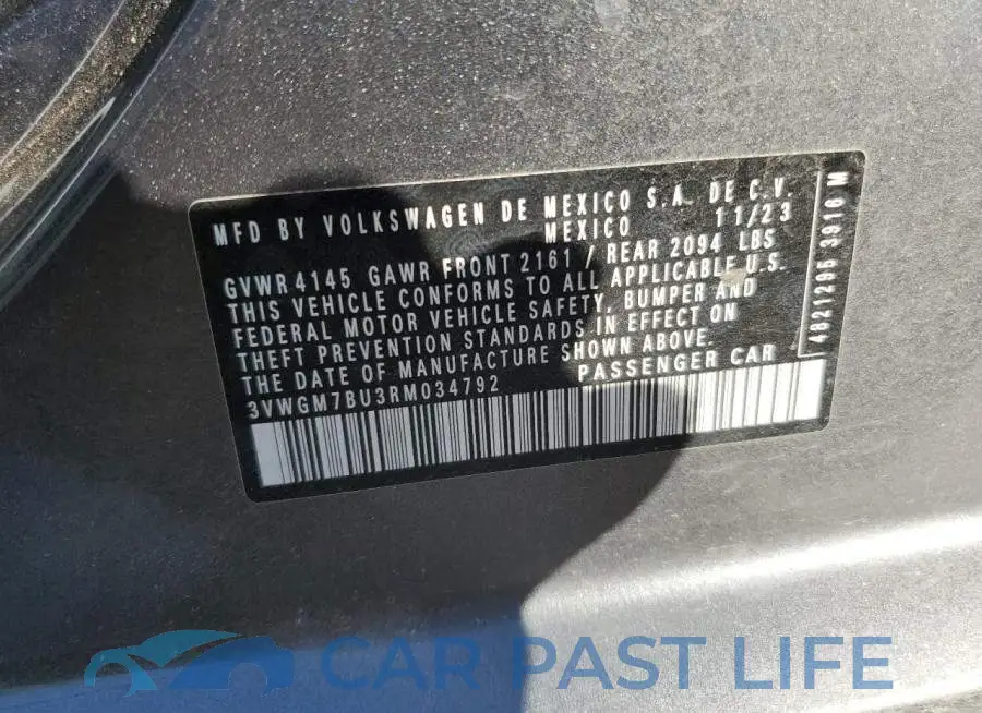 3VWGM7BU3RM034792# 12