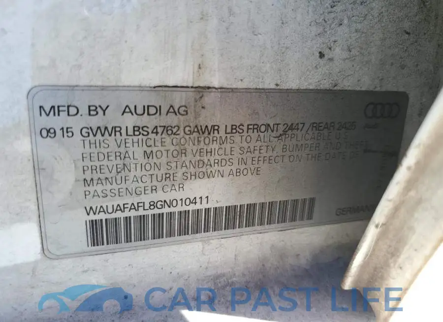 WAUAFAFL8GN010411# 12