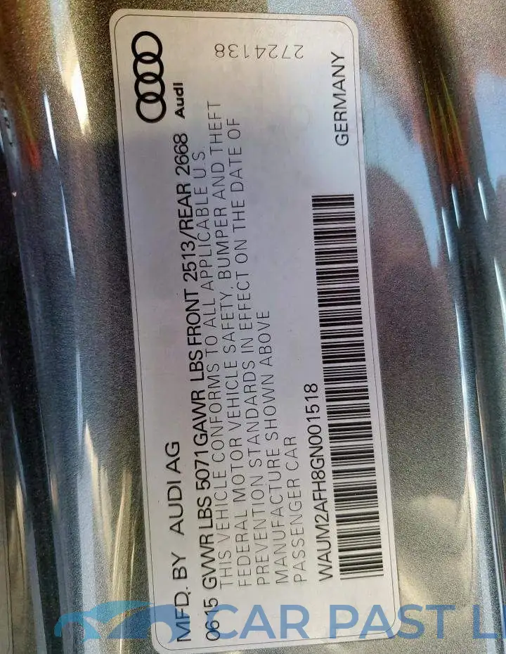 WAUM2AFH8GN001518# 14