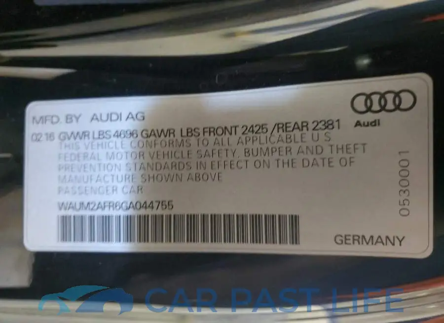 WAUM2AFR6GA044755# 13