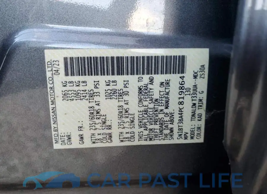 5N1BT3BA4PC819864# 12