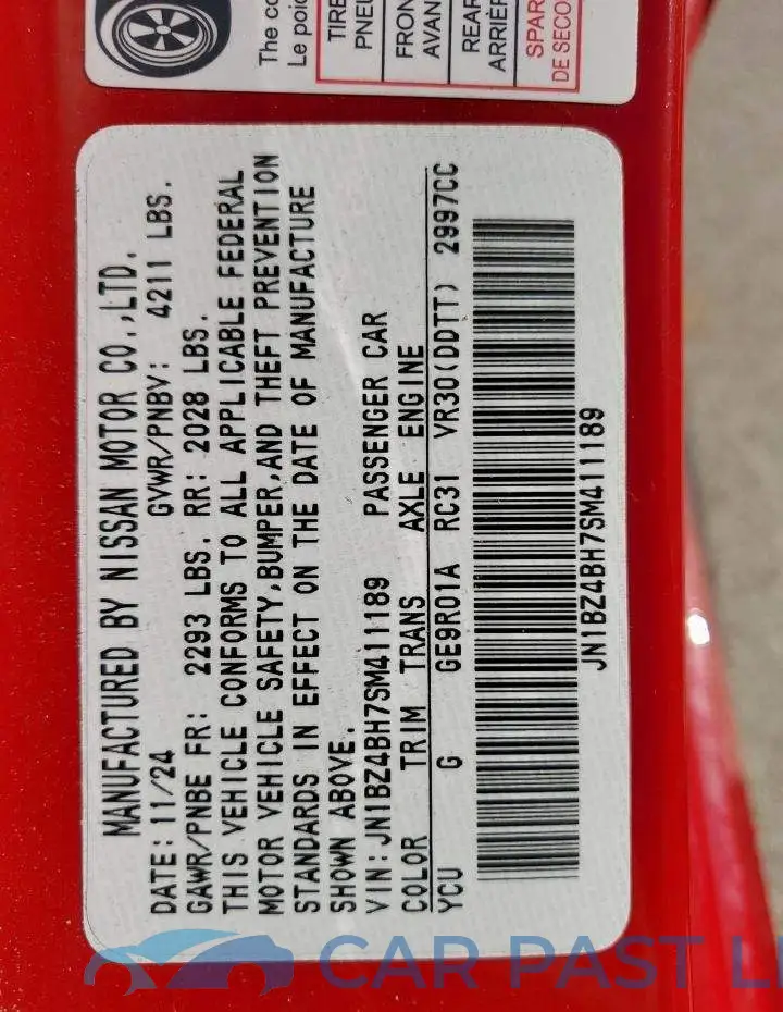 JN1BZ4BH7SM411189# 12