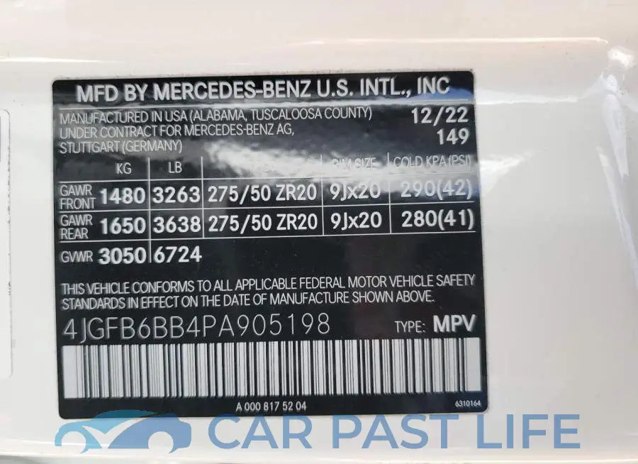 4JGFB6BB4PA905198# 13