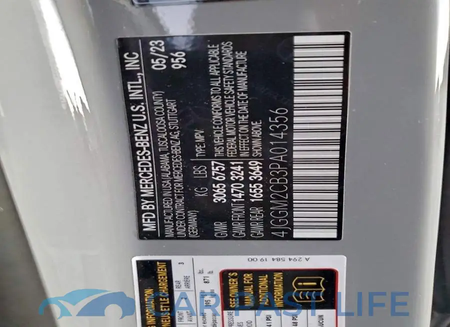 4JGGM2CB3PA014356# 13