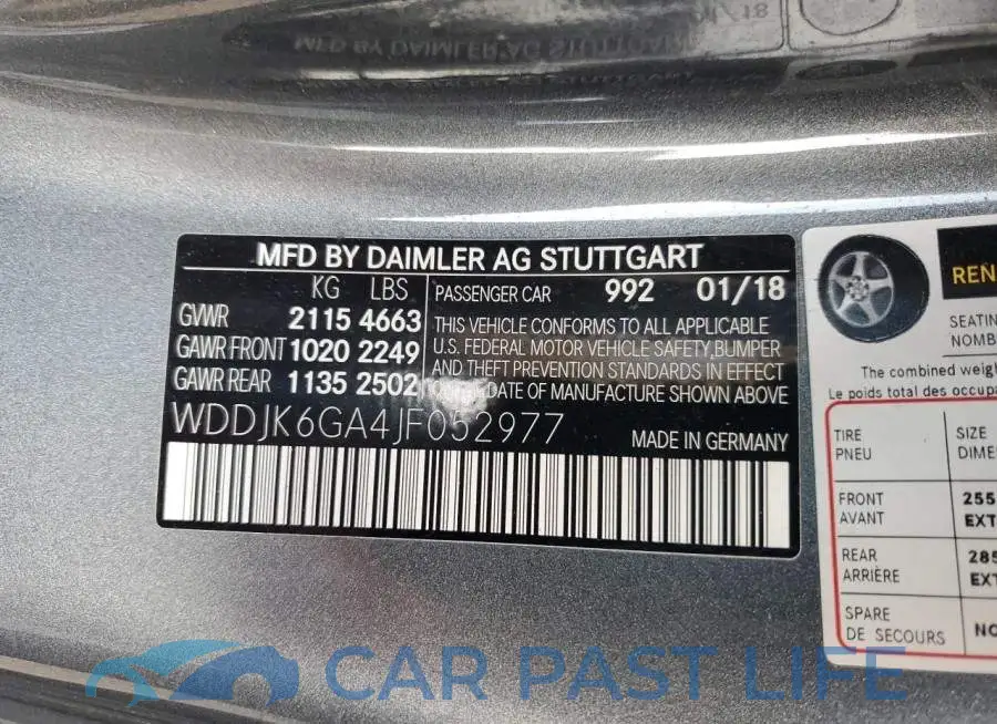 WDDJK6GA4JF052977# 12