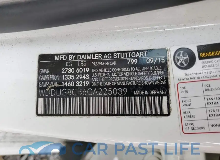 WDDUG8CB6GA225039# 13