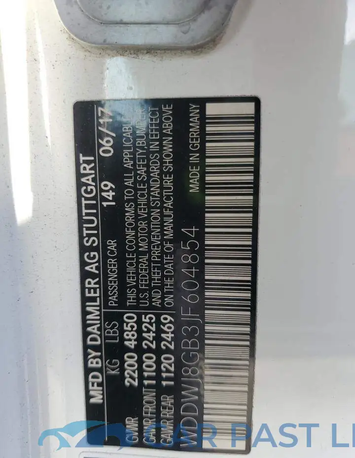 WDDWJ8GB3JF604854# 12