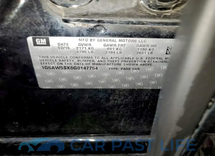 1G6AW5SX6G0147754# 12