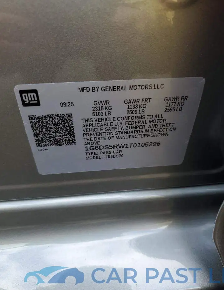 1G6DS5RW1T0105296# 12