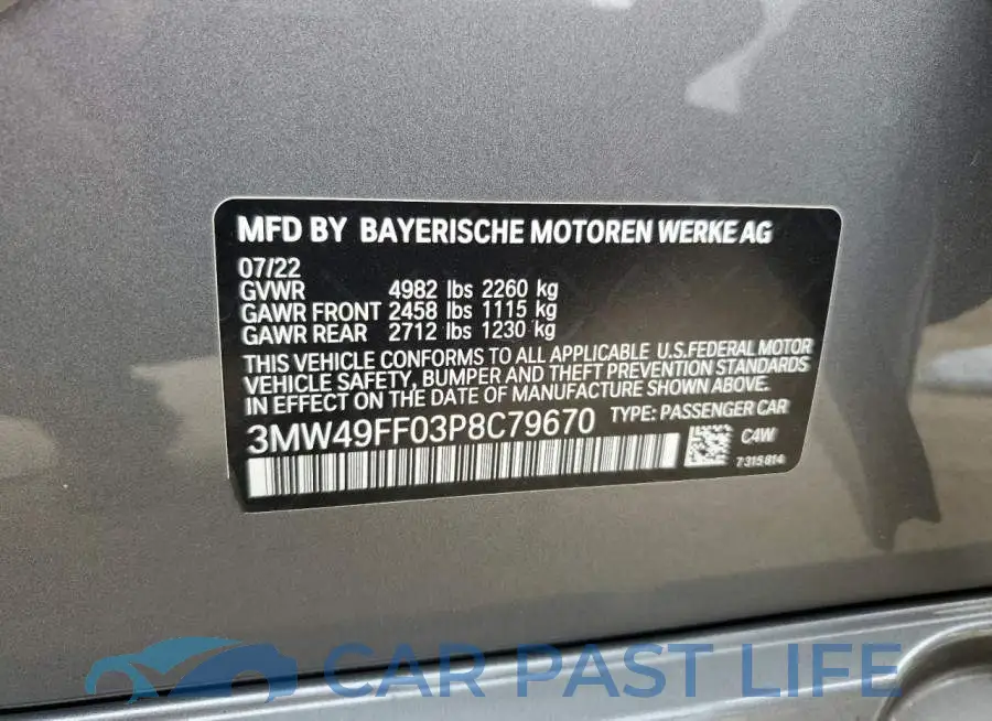 3MW49FF03P8C79670# 12
