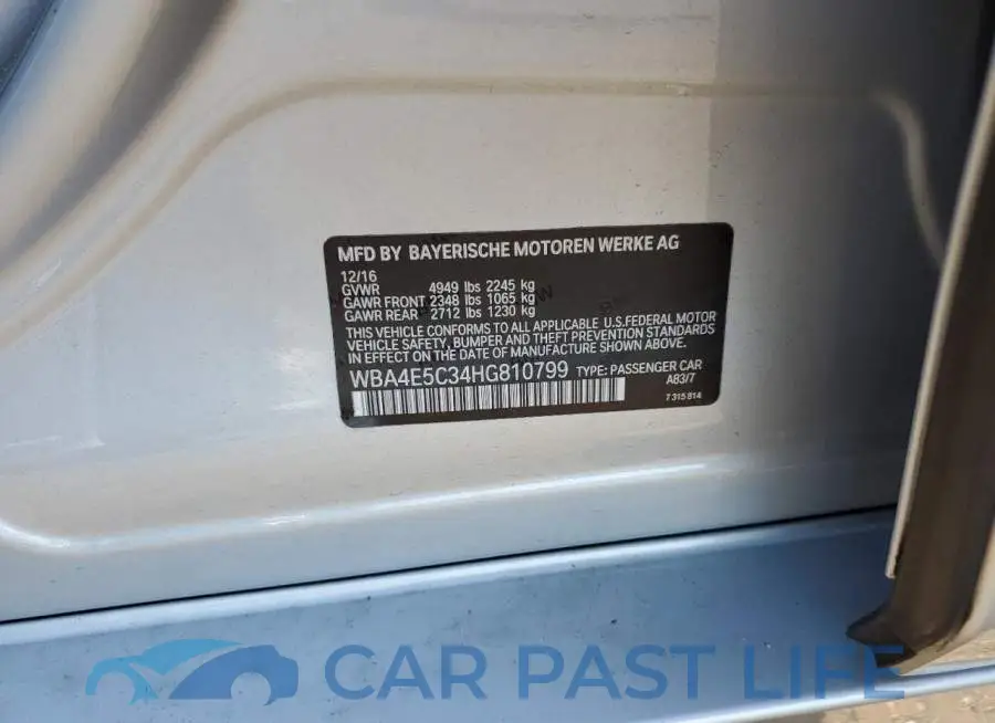 WBA4E5C34HG810799# 12