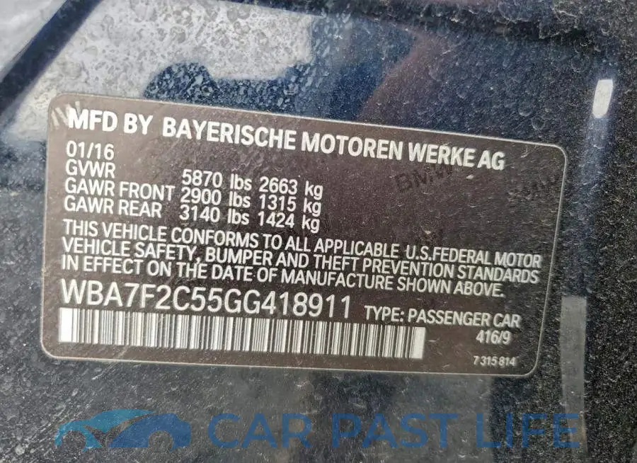 WBA7F2C55GG418911# 12